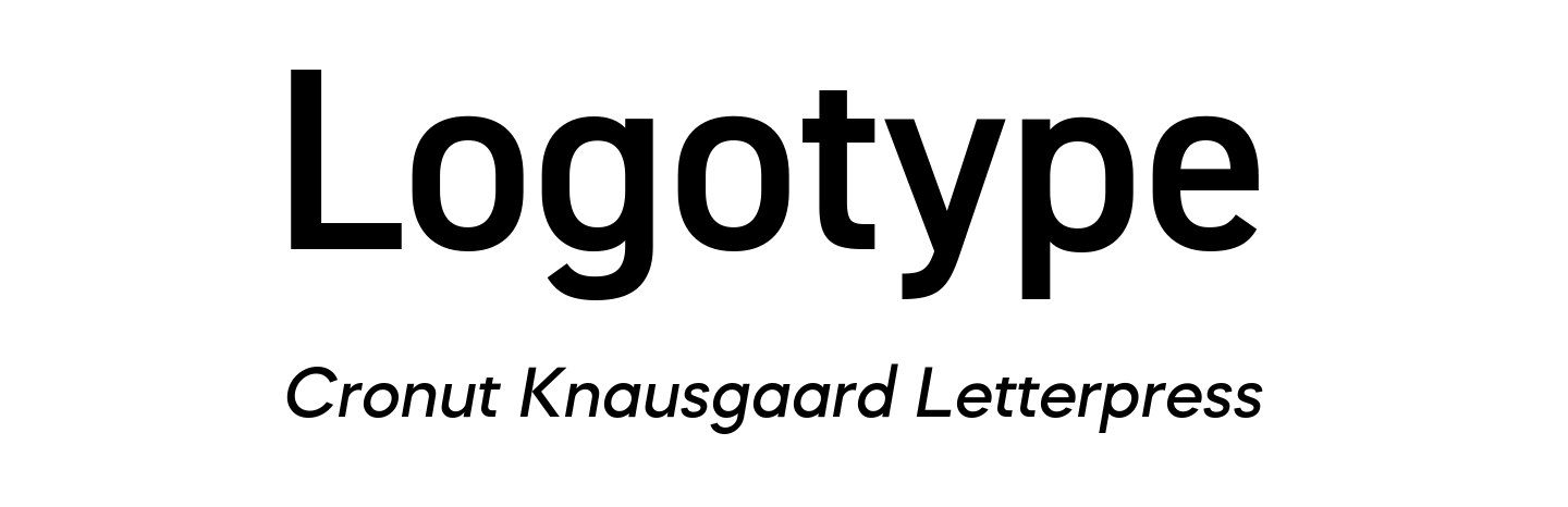 Logo Pair DIN 2014 Demi + Mazzard M Medium Italic