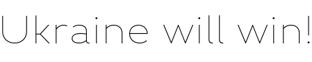 Text sample of Ukrainian font Greenwich Thin