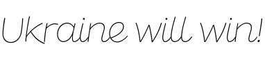 Text sample of Ukrainian font DR Agu Script Thin