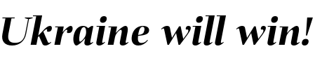 Text sample of Ukrainian font Fiorina Title Bold Italic