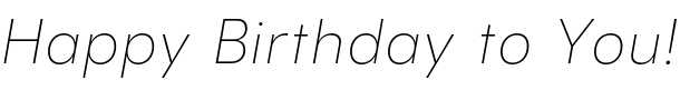 Text sample of font Gezart Ultra Light Italic