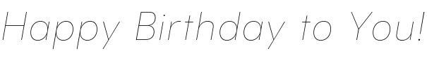 Text sample of font Gezart Ultra Thin Italic