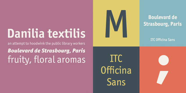 ITC Officina Sans (4 Font Styles) Fonts For Web & Desktop On Rentafont