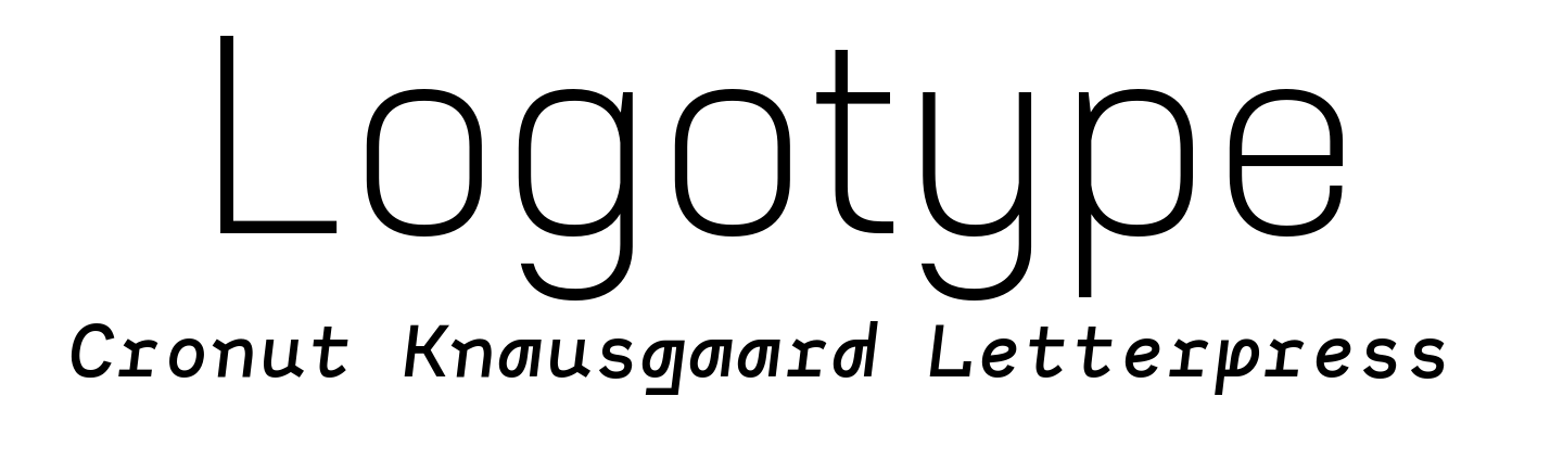 Logo Pair Neusa Next Pro Light + Monofontis Semi Bold Italic