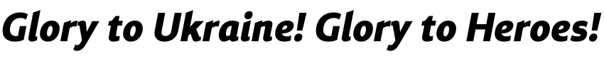 Text sample of Ukrainian font Accia Sans Extra Bold Italic