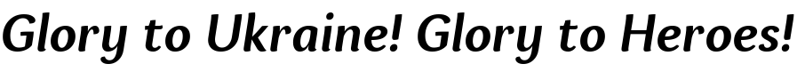 Text sample of Ukrainian font Espuma Pro Semi Bold Italic
