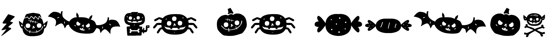 Text sample of font Hatter Display Pro Dingbats