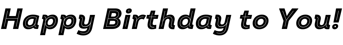 Text sample of font Intro Black Inline Italic, 72px