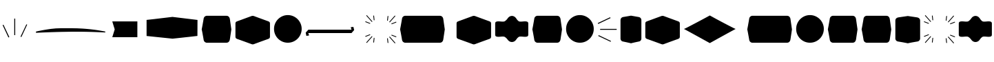 Text sample of font Alquitran Pro Dingbat Shape