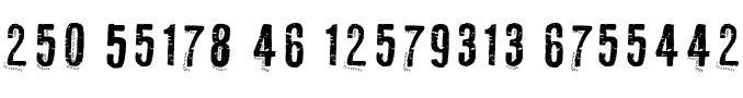 Text sample of font Ruba Style Numbers