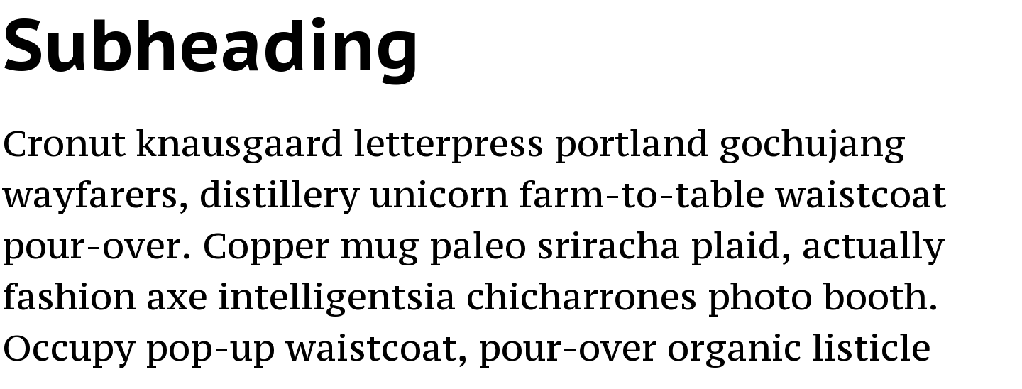 Paragraph Pair PT Sans Caption Bold + PT Serif Pro Caption