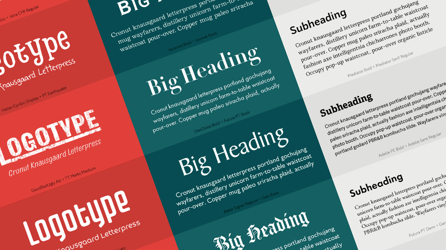 95 000 Font Pairs For Logos Headings Subheadings