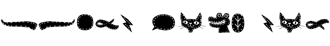Text sample of font La Mona Kids Dingbat Base Two, 72px